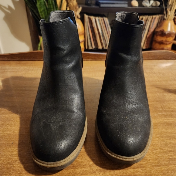 Dr. Scholl's Johnnie slip on wedge booties Sz 8 black - Picture 2 of 6